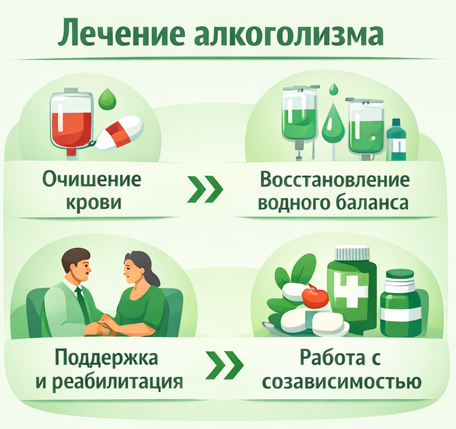 лечение алкоголизма в Чулыме этапы